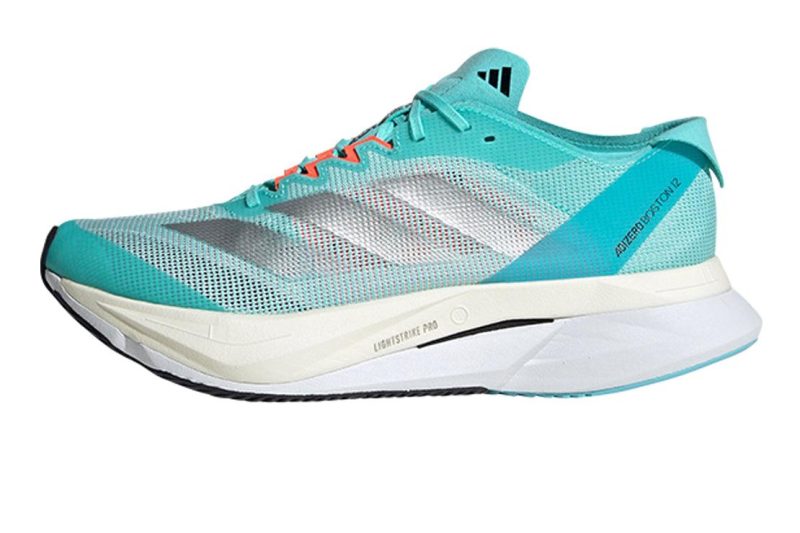 adidas adizero boston 12 women s flash aqua or silver metallic shoes irun singapore 1