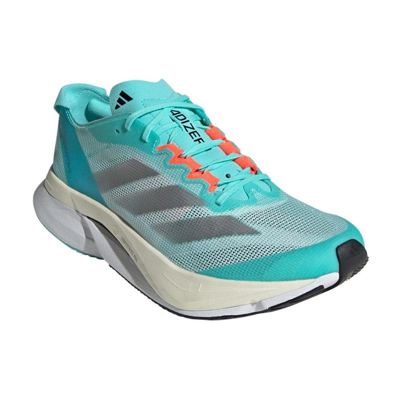 adidas adizero boston 12 women s flash aqua or silver metallic shoes irun singapore 2