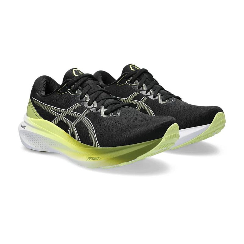 asics gel kayano 30 2e men s black or glow yellow shoes irun singapore 2