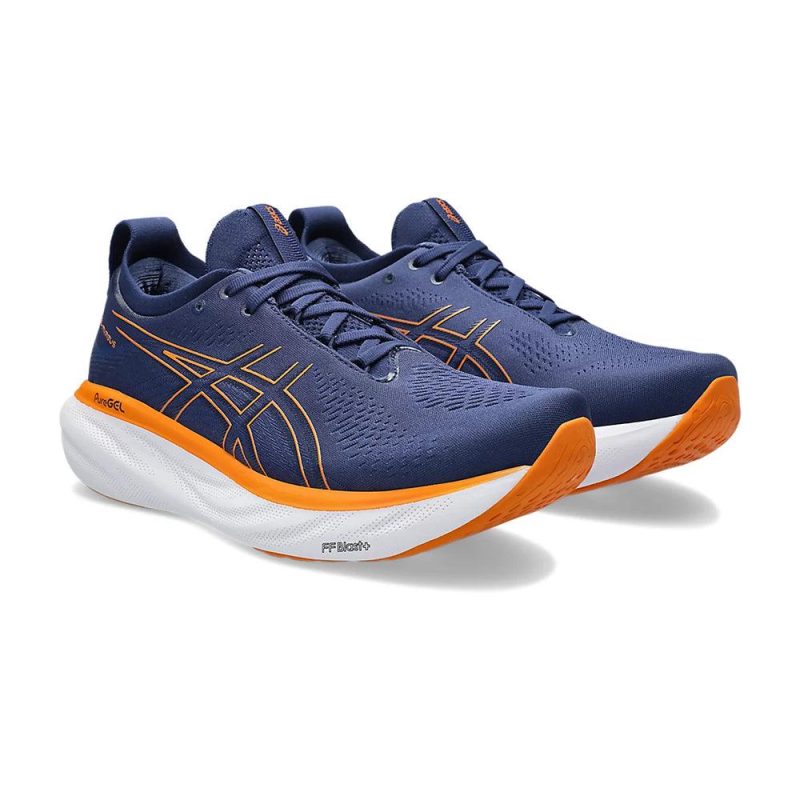 asics gel nimbus 25 men s deep ocean or bright orange shoes irun singapore 2