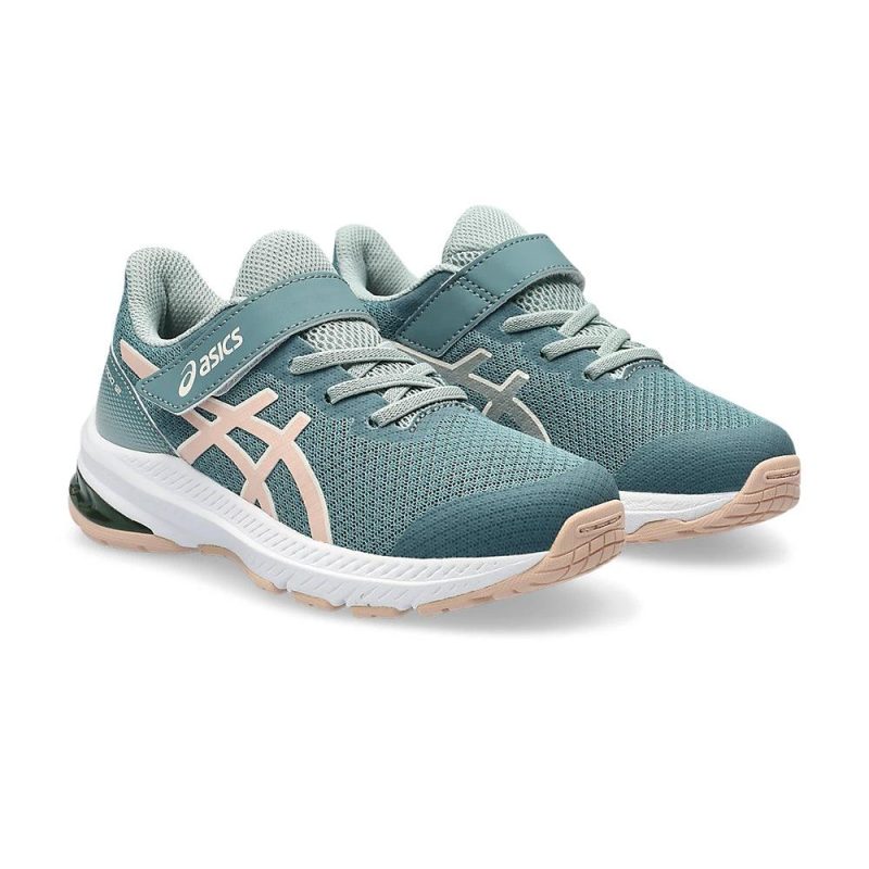 asics gt 1000 12 ps younger kids foggy teal or pale apricot shoes irun singapore 2