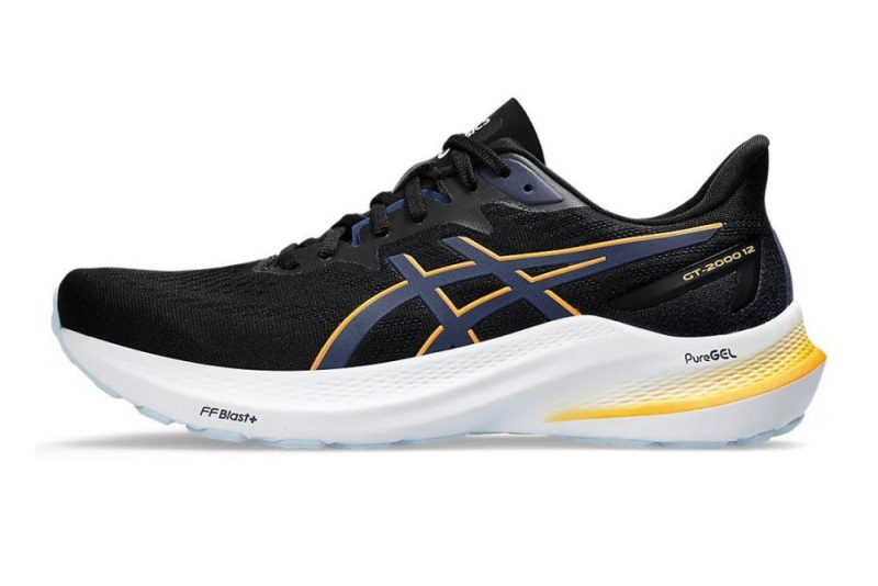 asics gt 2000 12 2e men s black or fellow yellow shoes irun singapore 1