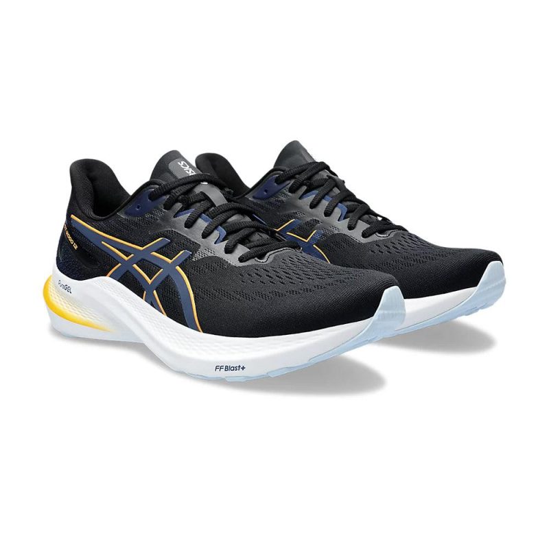 asics gt 2000 12 2e men s black or fellow yellow shoes irun singapore 2