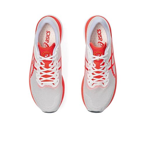 asics magic speed 3 men s white or sunrise red shoes irun singapore 3