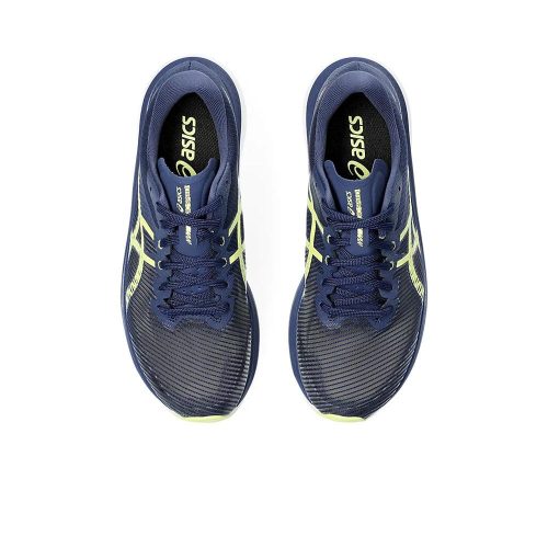 asics magic speed 3 women s deep ocean or glow yellow shoes irun singapore 3