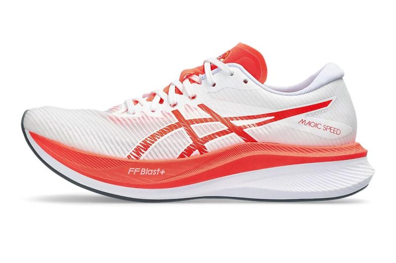 asics magic speed 3 women s white or sunrise red shoes irun singapore 1