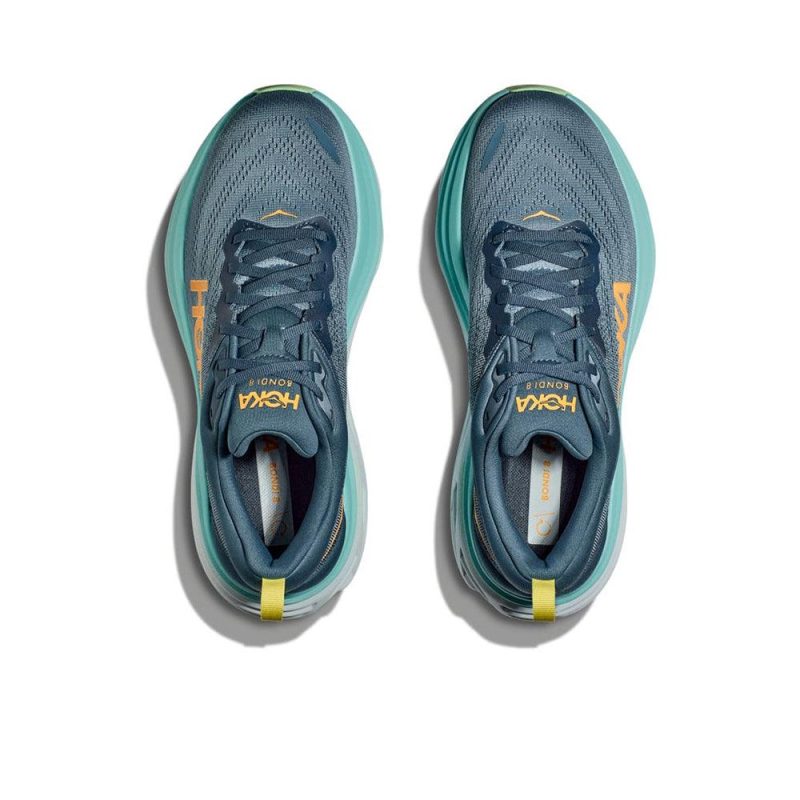 hoka bondi 8 wide men s real teal or shadow shoes irun singapore 3