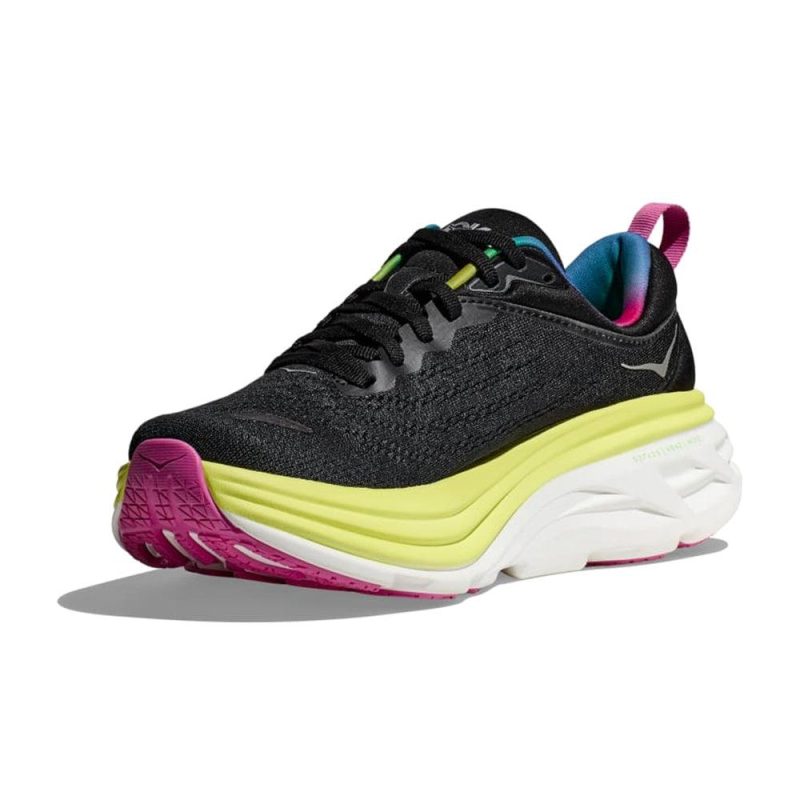 hoka bondi 8 women s black or citrus glow shoes irun singapore 2