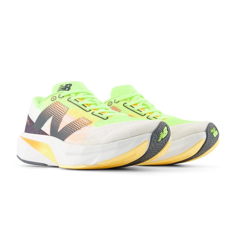 new balance fuelcell rebel v4 b women s white or bleached lime glo shoes irun singapore 2