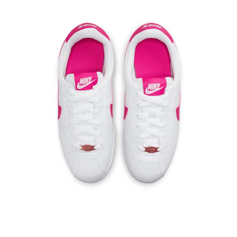 nike cortez basic sl older kids white or pink prime shoes irun singapore 3