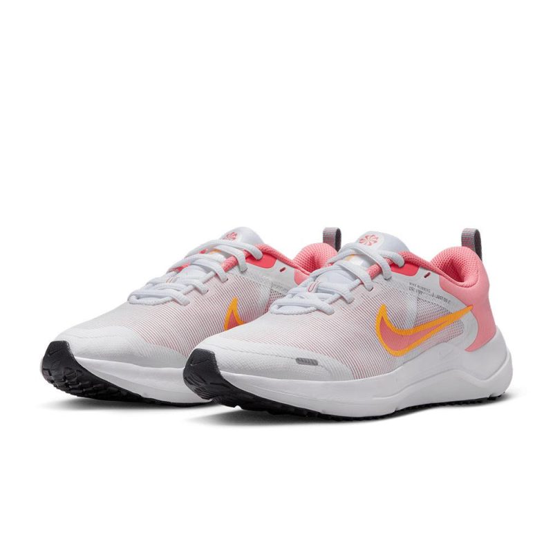 nike downshifter 12 older kids white or coral chalk shoes irun singapore 2