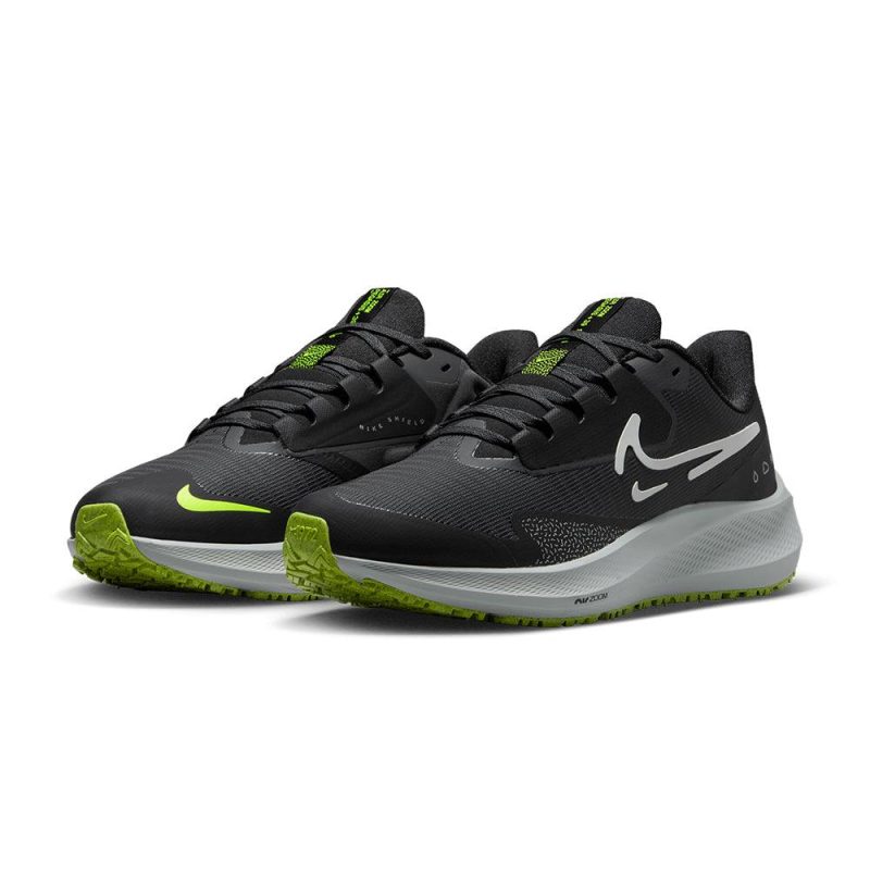 nike pegasus shield women s black or dark smoke grey shoes irun singapore 2